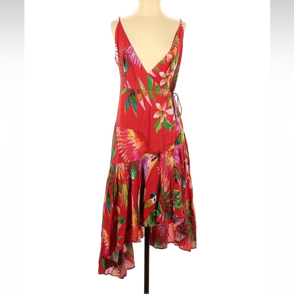Farm Rio Floral Print Midi Length Dress w/ Tags sz S